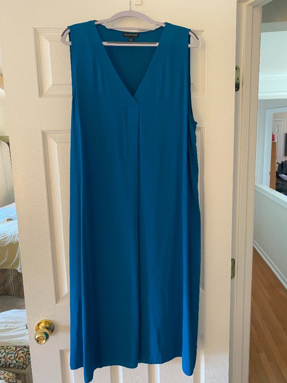 Eileen Fisher Turquoise Silk Dress